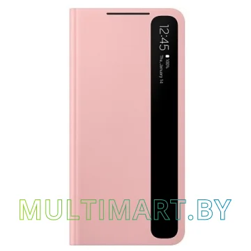 Чехол Samsung Smart Clear View Cover для Galaxy S21 (розовый)